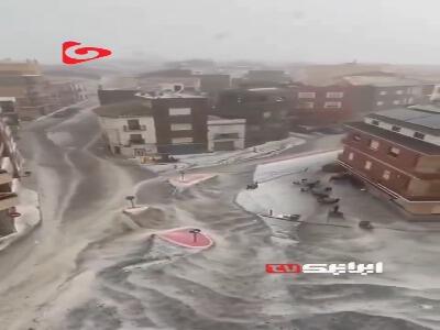 جاری شدن سیل پس از بارندگی در اسپانیا