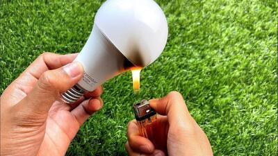 ترفند ساده برای تعمیر لامپ LED سوخته در خانه (فیلم)
