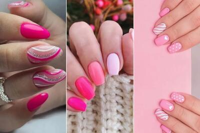 زیباترین مدل های دیزاین ناخن صورتی(+عکس)