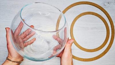 خلاقیت با کوزه شیشه ای و حلقه های چوبی!