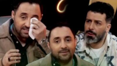 تصویر روز | دلتنگی ناگهانی و اشکهای امیرحسین رستمی حین گفتگو وقتی به یاد پدر مرحومش افتاد | گلی شی