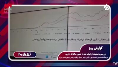 بررسی وضعیت ترافیک بعد از تغییر ساعت اداری