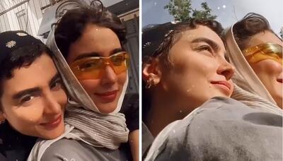 فیلم دور دور سونیا و سنا حسینی با موتور شخصی در خیابان های تهران! / شوکه می شوید