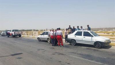 انحراف خودرو در جاده خورموج به کاکی ۲ مصدوم بر جا گذاشت