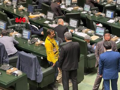 حضور نماینده شیراز با پیراهن ورزشی در مجلس