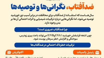 ضدآفتاب، نگرانی‌ها و توصیه‌ها
