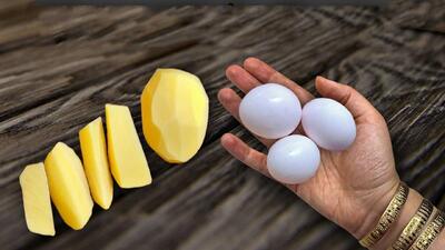 دو غذای ساده بدون گوشت که طعمش از کبابم بهتره! فقط با تخم مرغ و سیب زمینی