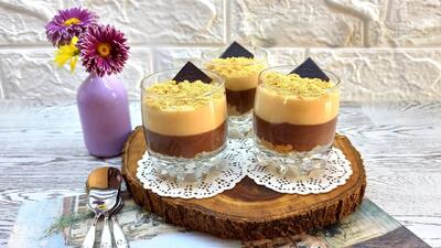 طرز تهیه دسر کاراملی شکلاتی به سبک ترکی
