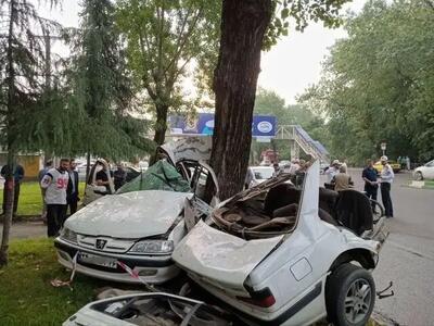 تصادف دلخراش در رشت| سرعت غیرمجاز جان سه نفر را گرفت