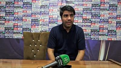 کنفرانس خبری بیاتلو سرمربی آریو پس از برد سرنوشت ساز مقابل شهرداری آستارا