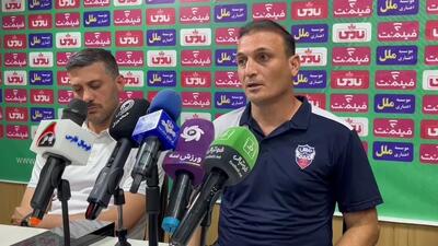 کنفرانس خبری مربی داماش پس از شکست مقابل فجر