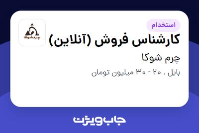 استخدام کارشناس فروش (آنلاین) - خانم در چرم شوکا