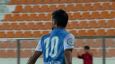 دبل قایدی، گل سوم الاتحاد کلبا به عجمان - پارس فوتبال