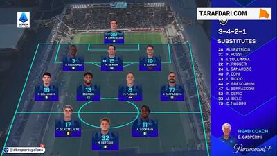 خلاصه بازی آتالانتا 2-1 آاس رم (سری آ - 25-2024) - پارس فوتبال
