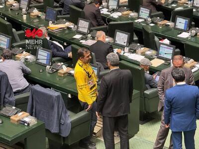 نماینده شیراز با لباس فجر سپاسی در صحن مجلس!
