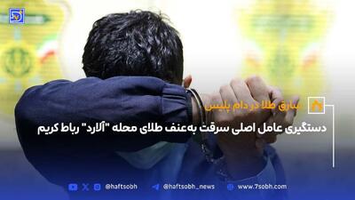 دستگیری عامل اصلی سرقت بعنف طلای محله  آلارد  رباط‌کریم