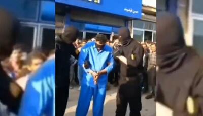 گوش‌بُر همدان در خیابان چرخانده شد