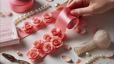 آموزش ساخت گل رز با روبان ساتن در چند دقیقه!