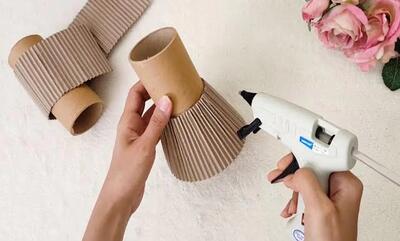 آموزش ساخت دکوراسیون شیک برای خانه با رول مقوایی