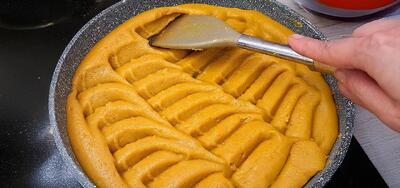 طرز تهیه ی حلوای شیر بدون شهد فقط توی یه تابه / ساده سریع مجلسی