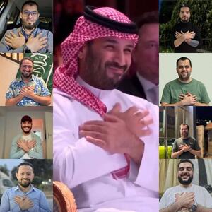 عکس/ تکرار حرکت بن سلمان توسط مردم سوریه در شبکه‌های اجتماعی | اقتصاد24