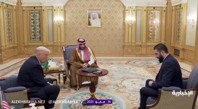 اولین ویدئو از دیدار ترامپ و الجولانی