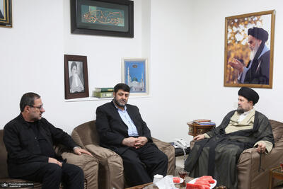 دیدار رئیس امداد و نجات حزب الله لبنان با سید حسن خمینی