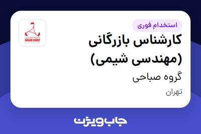 استخدام کارشناس بازرگانی (مهندسی شیمی) - خانم در گروه صباحی