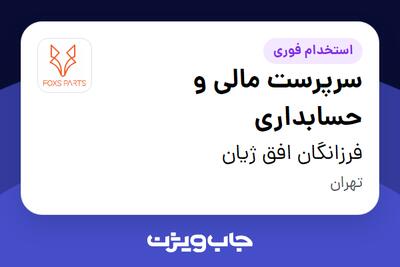 استخدام کارشناس مالی و حسابداری - خانم در فرزانگان افق ژیان