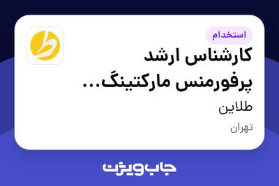 استخدام کارشناس ارشد پرفورمنس مارکتینگ (جذب کاربر) در طلاین