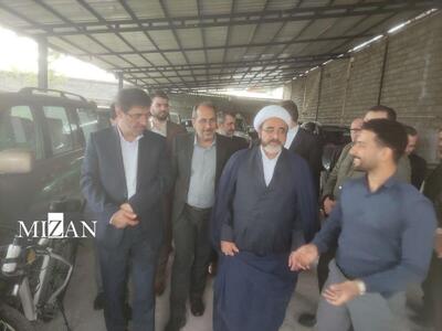 بازدید رئیس دیوان عدالت اداری از زندان و واحد‌های اشتغال زندانیان زندان شهرستان تنکابن