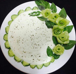 تزیین شیک و مجلسی ماست‌ و خیار + فیلم - سبک ایده آل