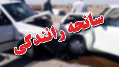 برخورد خاور با سمند در جاده زنجان دو کشته برجا گذاشت