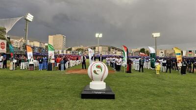 مراسم افتتاحیه مسابقات بیسبال کاپ غرب آسیا برگزار شد