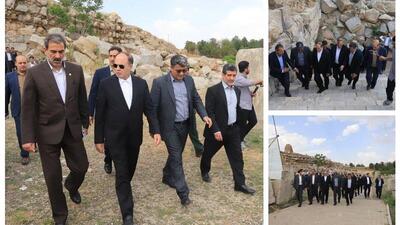 بازدید وزیر جهاد کشاورزی از روند مرمت معبد تاریخی آناهیتا در کنگاور