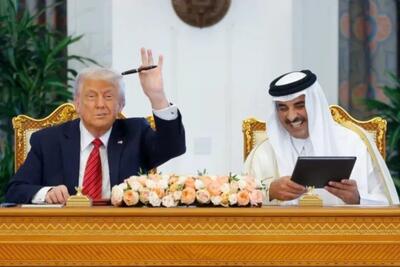 کاخ مجلل امیر قطر، ترامپ را شگفت‌زده کرد (فیلم)