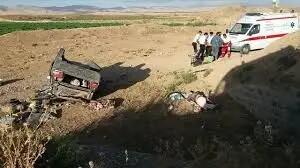 واژگونی خودرو در روستاری دره شور شهرستان لردگان سبب مصدوم شدن معلم و دانش آموز شد