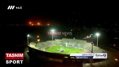 مراسم آتش‌بازی در استادیوم غدیر اهواز پس از اهدای جام قهرمانی به تراکتور