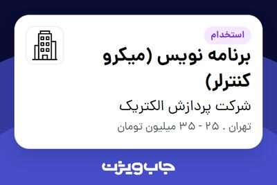 استخدام برنامه نویس (میکرو کنترلر) در شرکت پردازش الکتریک