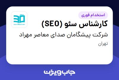 استخدام کارشناس سئو (SEO) در شرکت پیشگامان صدای معاصر مهراد