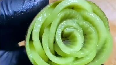 ایده برای تبدیل کردن کیوی به گل+ فیلم