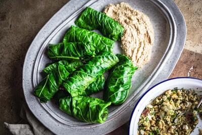 طرز تهیه دلمه اسفناج سالم و فوری + فیلم - سبک ایده آل