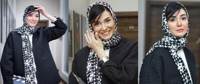 چهره واقعی مینا وحید در خیابان‌های شیراز استایلی مینیمال با ترکیب پافر و اسلش