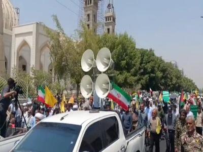 جمعه خشم مردم بندرعباس در آفتاب و گرمای ۵۰ درجه