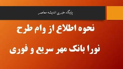 با طرح نورا ۴۰۰ میلیون وام بگیرید | شرایط ویژه بانک مهر ایران را ببینید