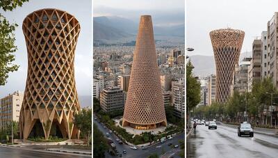 معماری پارامتریک با طرح آجر ایرانی: طرحی الهام‌بخش خلق شده با هوش مصنوعی(عکس)