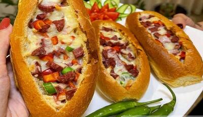 طرز تهیه باگت شکم پر ساده و خوشمزه