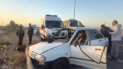 تصادف در جاده دزفول به شوشتر یک فوتی و سه مصدوم داشت