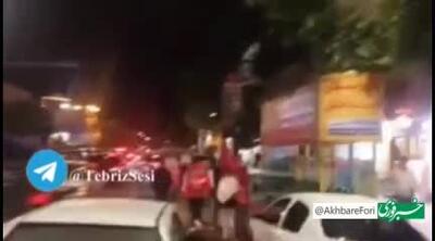جشن قهرمانی شبانه تراکتور در ارومیه
