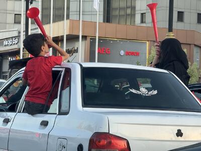 راههای خروجی ورزشگاه یادگار امام بعد از دو ساعت از جشن قهرمانی تراکتور